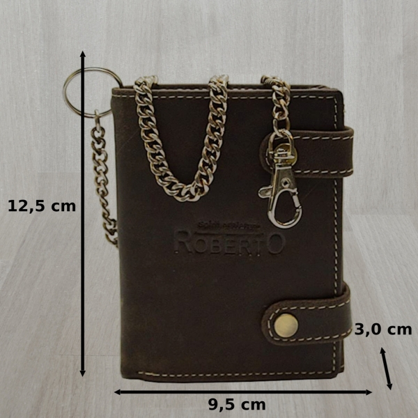 Wild Things Edition Herren Biker Geldbörsen mit RFID Schutz Hosenkette (Hochf. braun)